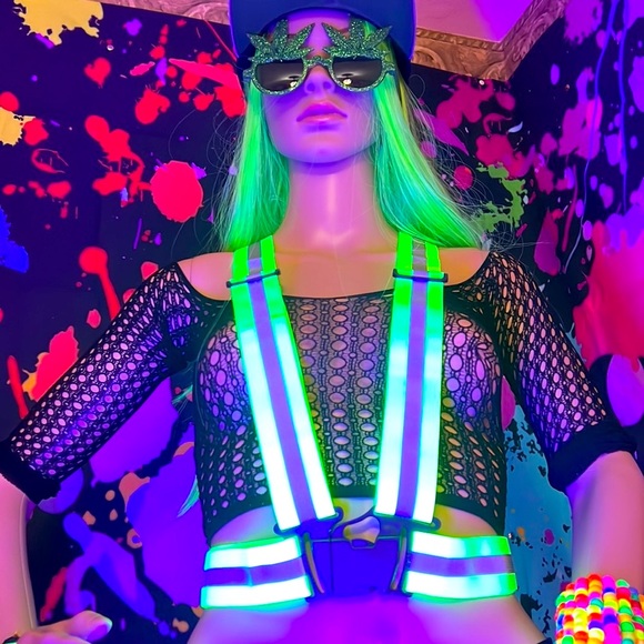 NWT Neon Green/ yellow Reflective Harness - Picture 7 of 12